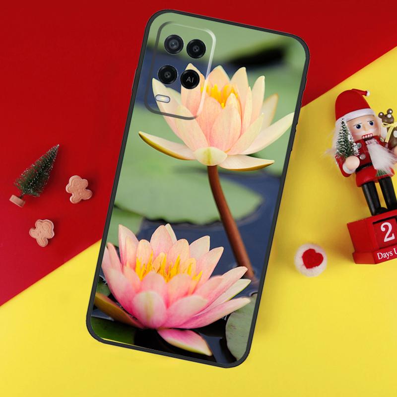 

Flower Lotus Case For Oppo A94 A74 A54 A60 A40 A80 A16 A76 A96 A98 A58 A78 A18 A38 A57 A17 A15 A5 A6 Pro OPPO A94 4G