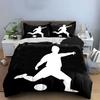 Soccer players with ball. Bedding sets Duvet cover sets Duvet covers Pillowcases(1 * Duvet Cover 2 * Pillowcases, without duvet insert)