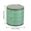 with Lid Desktop Storage Box Multilayer Earring Ring Box Rotating Plastic Stand  Women