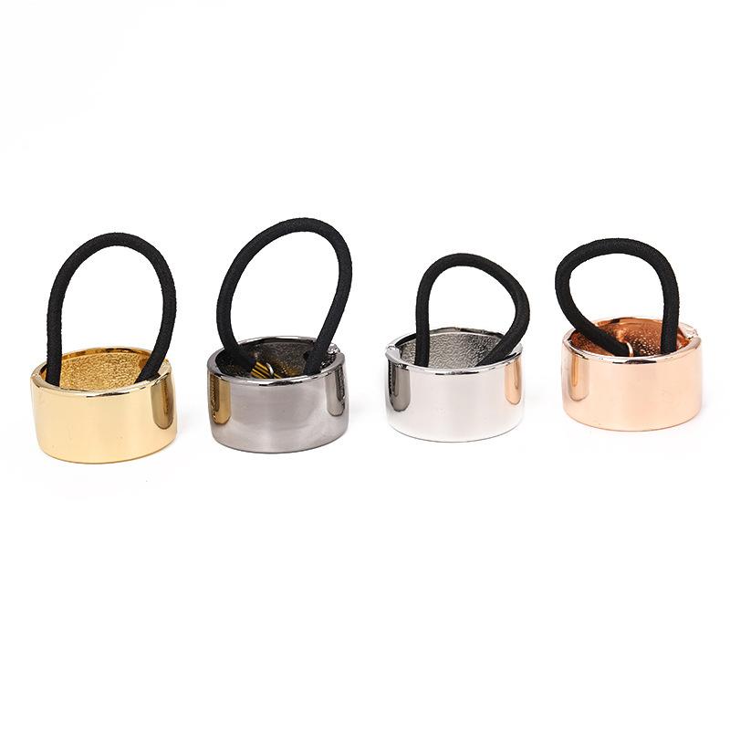 Fermacoda Semplice Fibbia Clip Alta Elasticità Corda per Capelli Moda Semplice Anelli Rotondi per Capelli Copricapo Accessori per Capelli