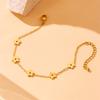 Gold Flower Charm Jewelry Set with Necklace Bracelet and Stud Earrings
