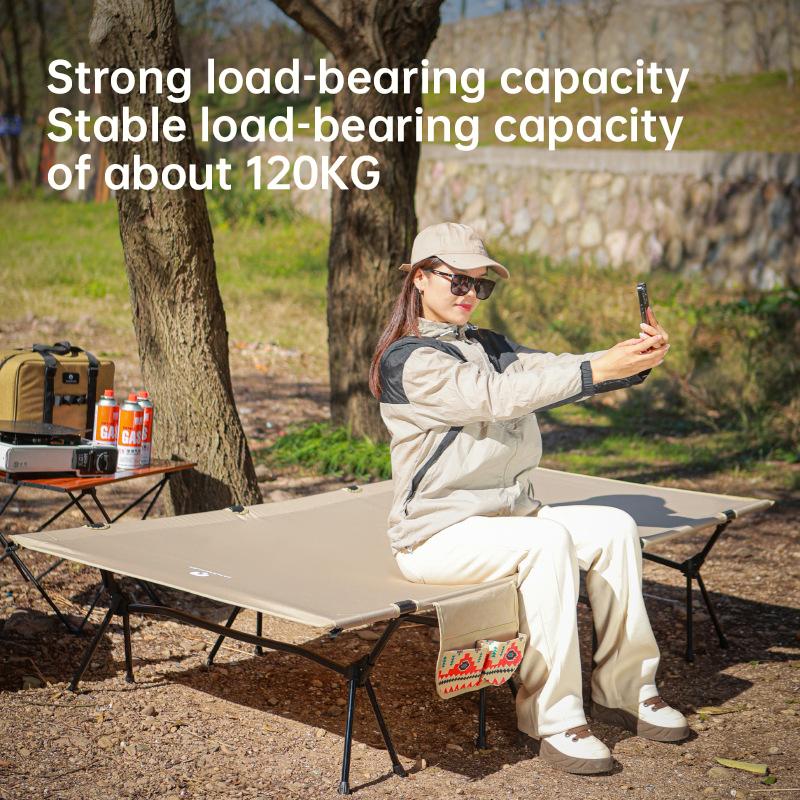 Upgrade 4 Rods Widen Folding Camping Cot Bed 80/90cm Portable Ultralight Outdoor Travel Sleeping Bed 1-2 Person Camp Folding Bed
