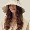 Marchen Objet wide leather strap bucket hat_3color
