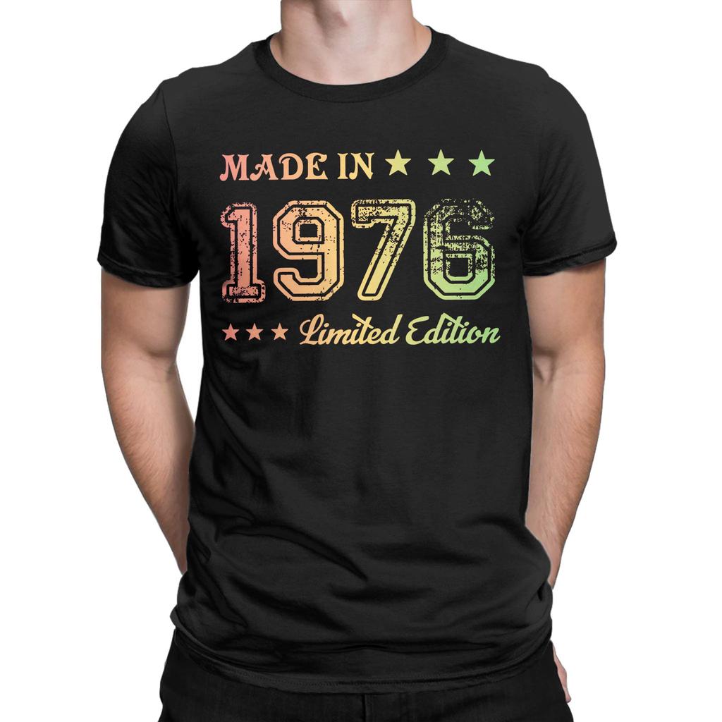 Vintage 1976 Limited Edition T Shirt Summer  Hip Hop TShirts Adult Cotton O Neck Plus Size Top Tees ShortSleeved Casual Tops