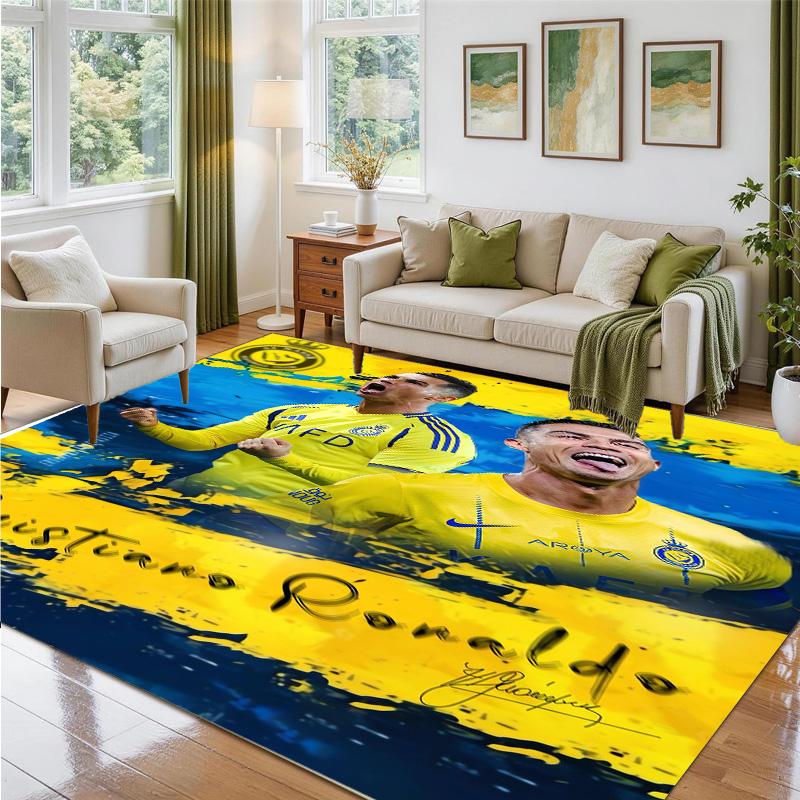 Cristiano Ronaldo Design Kristall Samt Teppich Weiche Dekorative Matte für Schlafzimmer Eingang