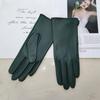 New Ladies Sheepskin Touch Screen Gloves Single Leather Thin Unlined Classic Solid Color Versatile Straight Driving Gloves