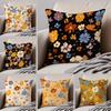 Early Spring Floral Pillow Elegant Fresh Cushion Cover Throw Pillow Cover Hidden Button Durable Polyester Chair Cushion