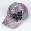 Damen Koreanischer Stil Strass Baseballkappe mit Spitze Schmetterling Mesh - Sommer Sonnenhut