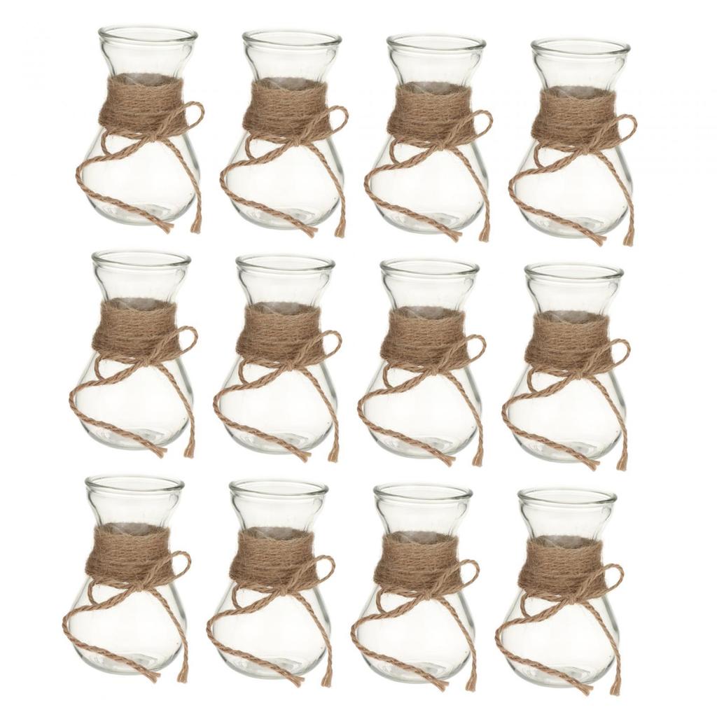 12 Pieces Decorative Vase Small Vases Modern Home Decor Flower Arrangement Glass
