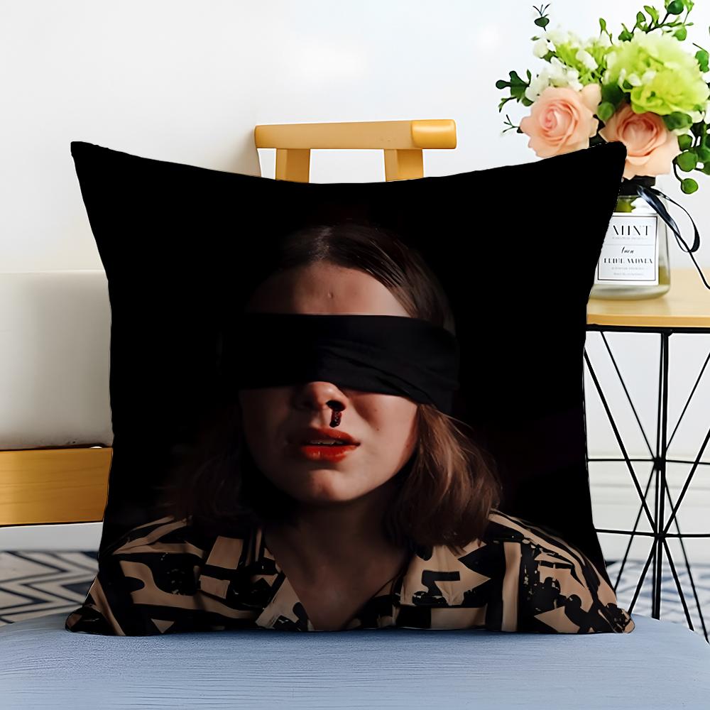 

MMillie Bobby Brown Cushion Cover Washable Linen Pillowcase Soft for Sofa Bed Cozy Home Room Decor 30x30cm