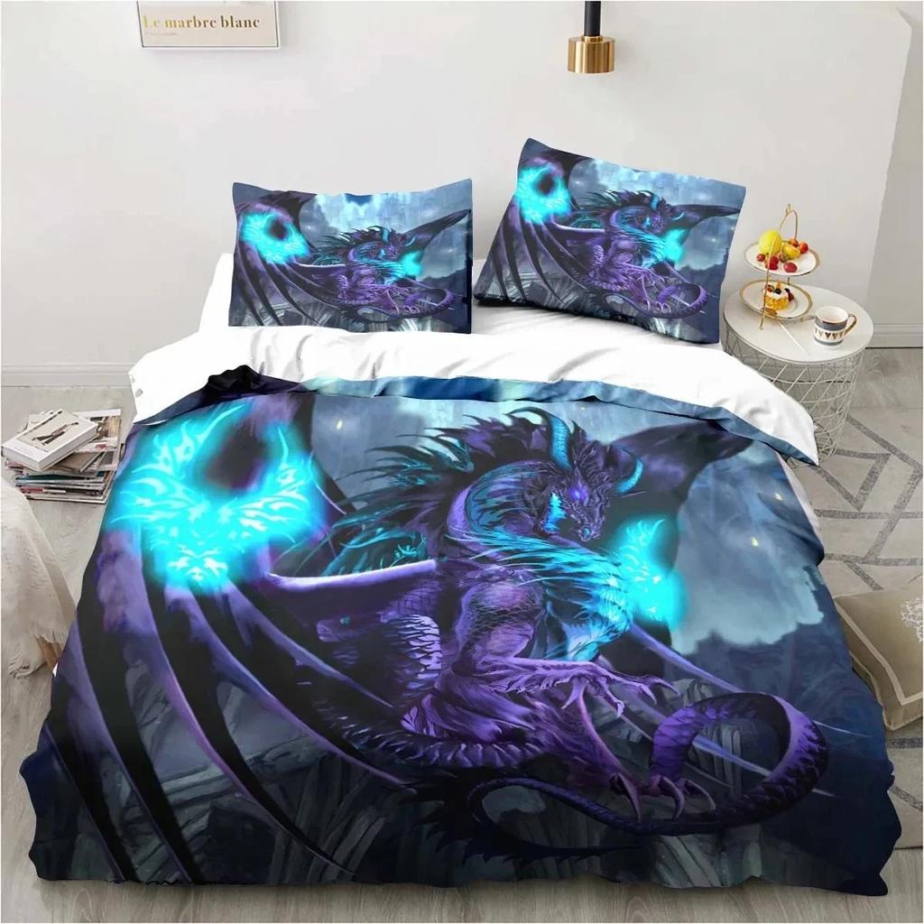Magic World Dragon Bedding Collection Boys Girls Twin Queen Size Duvet Cover Pillowcase Bed Kids Adult Fashion Home Textileextile