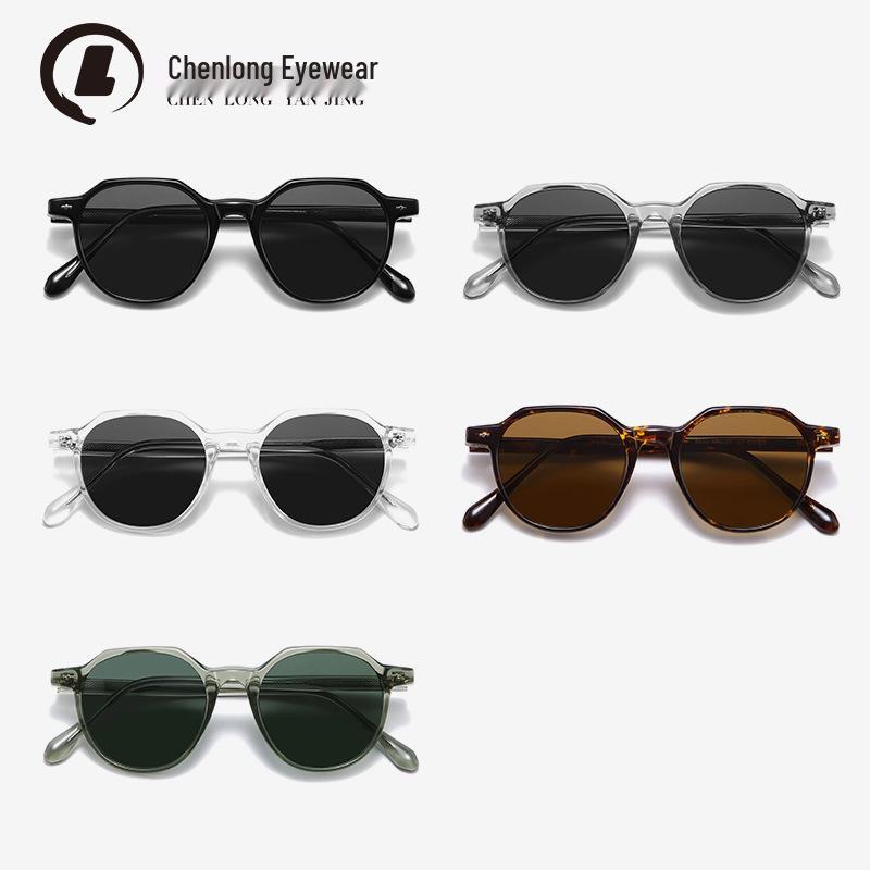 Korean Style Irregular Polarized Sunglasses - Unisex UV Protection Retro 8630