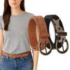 Luxury Design Suede Leather Belt Pin Buckle Waistband Fashion Business Waist Belt  For Women