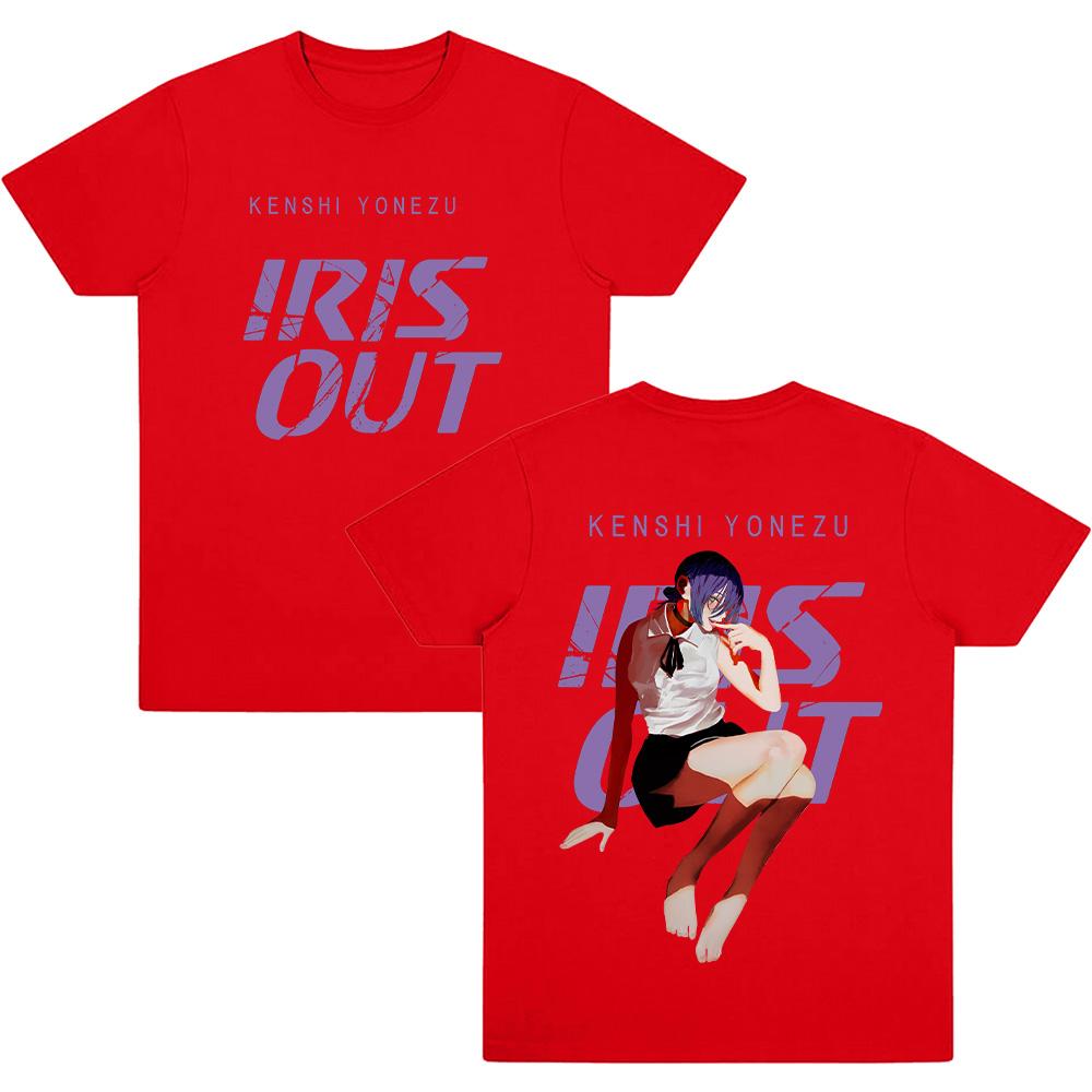 

Футболки Yonezu Kenshi IRIS OUT Харадзюку Подарок для фанатов комиксов Одежда Аниме Y2K Футболки для девушек Унисекс Высококачественный хлопок Свободные футболки XXL красный