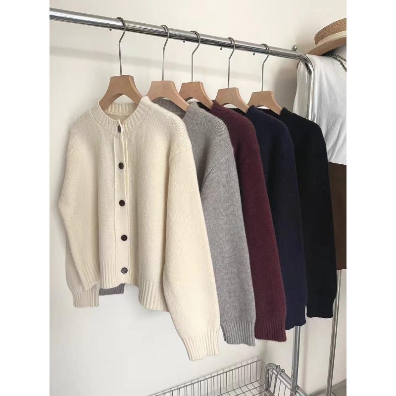 

Реальное фото, сетчатый цвет, круглый вырез, свободное однобортное пальто, женский ретро простой кардиган с длинным рукавом, куртка, ленивый ветер, топ One size