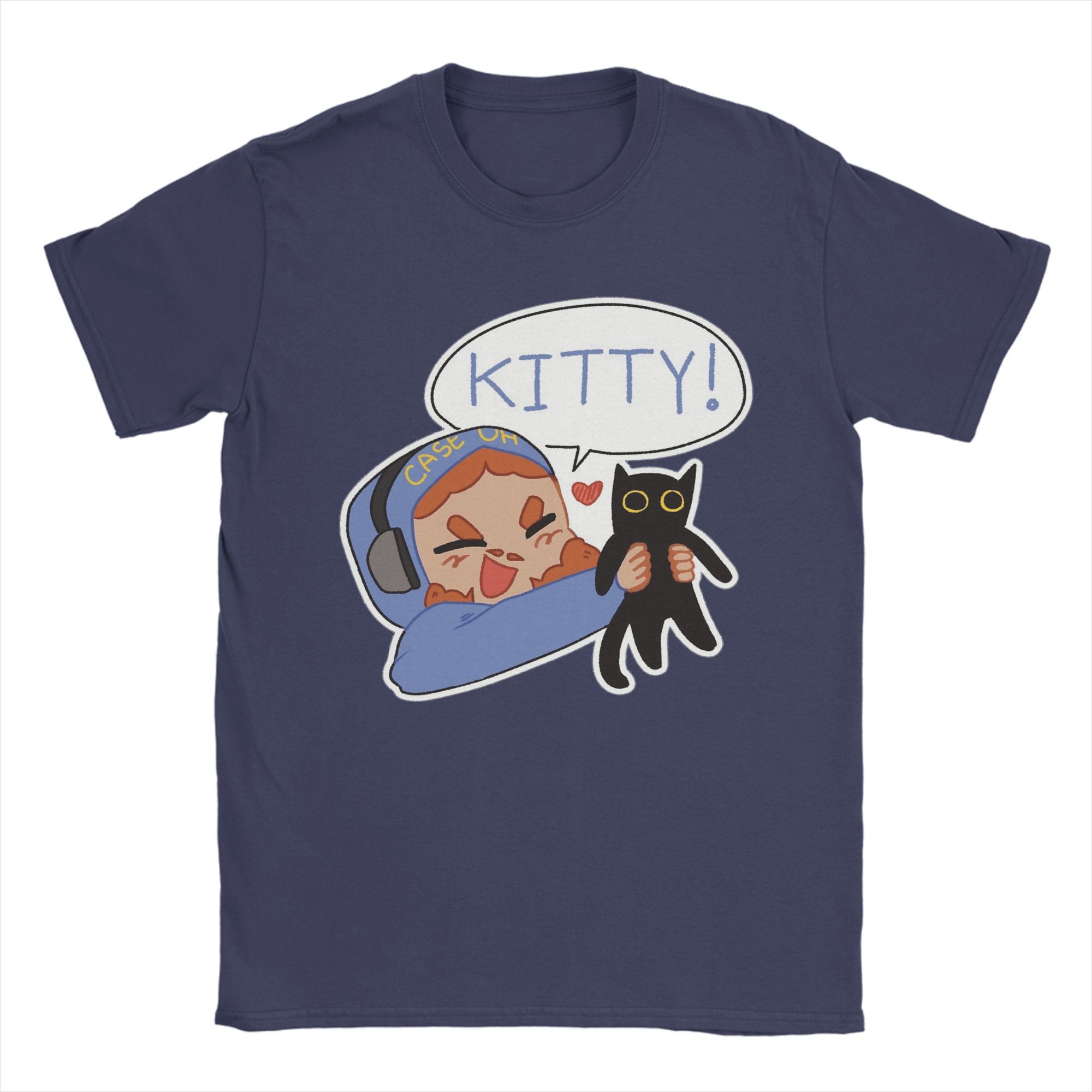 

Fashion Caseoh kitty T-Shirts Men Crewneck 100% Cotton T Shirts Short Sleeve Tee Shirt Plus Size Clothing 4XL