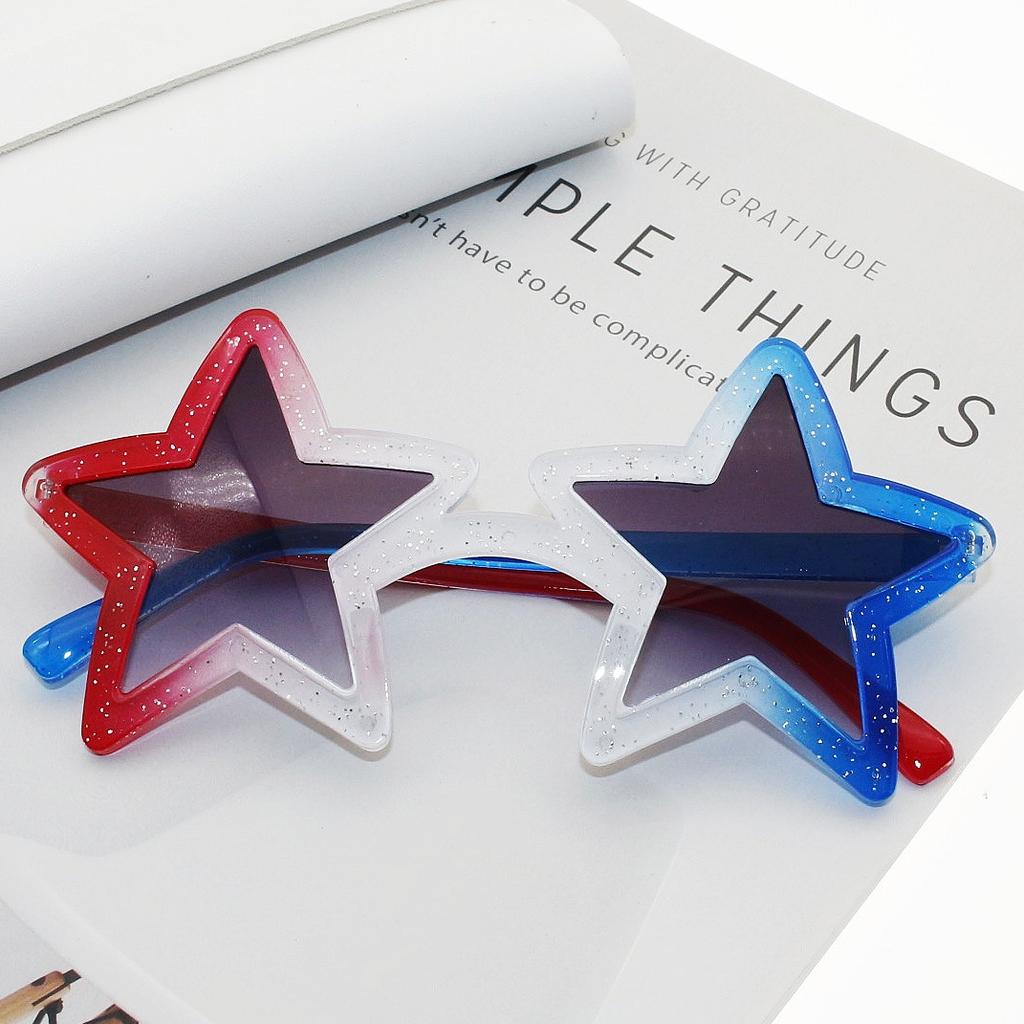 New Trendy Star Sunglasses Fun Birthday Party Colorful Pentagram Decorative Eyewear