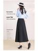 Chic Korean A-Line High-Waisted Casual Skirt for Women - Slimming, Versatile Mid-Length (Spring 2026 Collection)