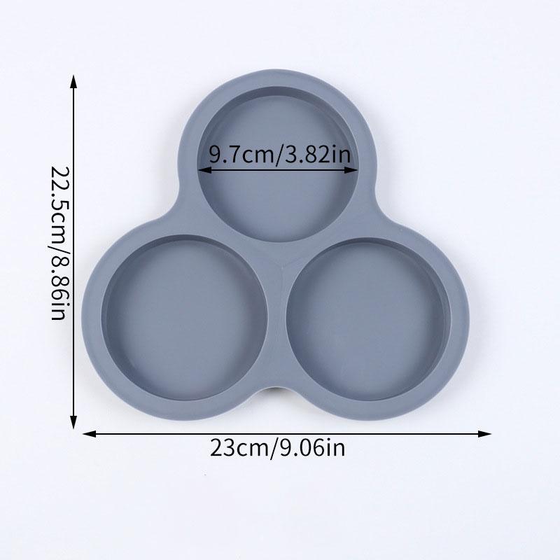 

Air Fryer Mold, Round Cake Mold, 3-cavity Non-stick Silicone Air Fryer Reusable Baking Mold Kitchen Cooking Accessories темно-сірий