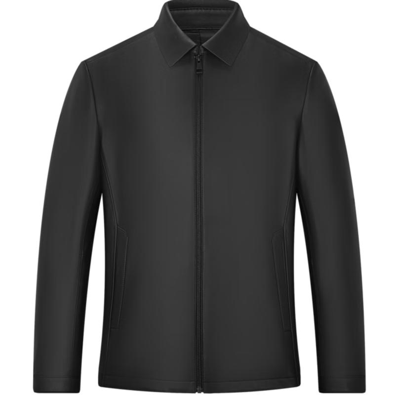 

Мужская кожаная куртка из овчины с лацканами Qipilang XXL