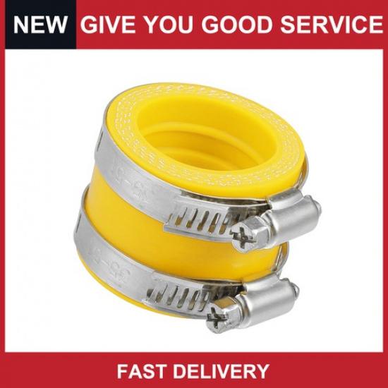 Universal 35mm ID Motorcycle Carburetor Adapter Inlet Intake Pipe Pack of 2