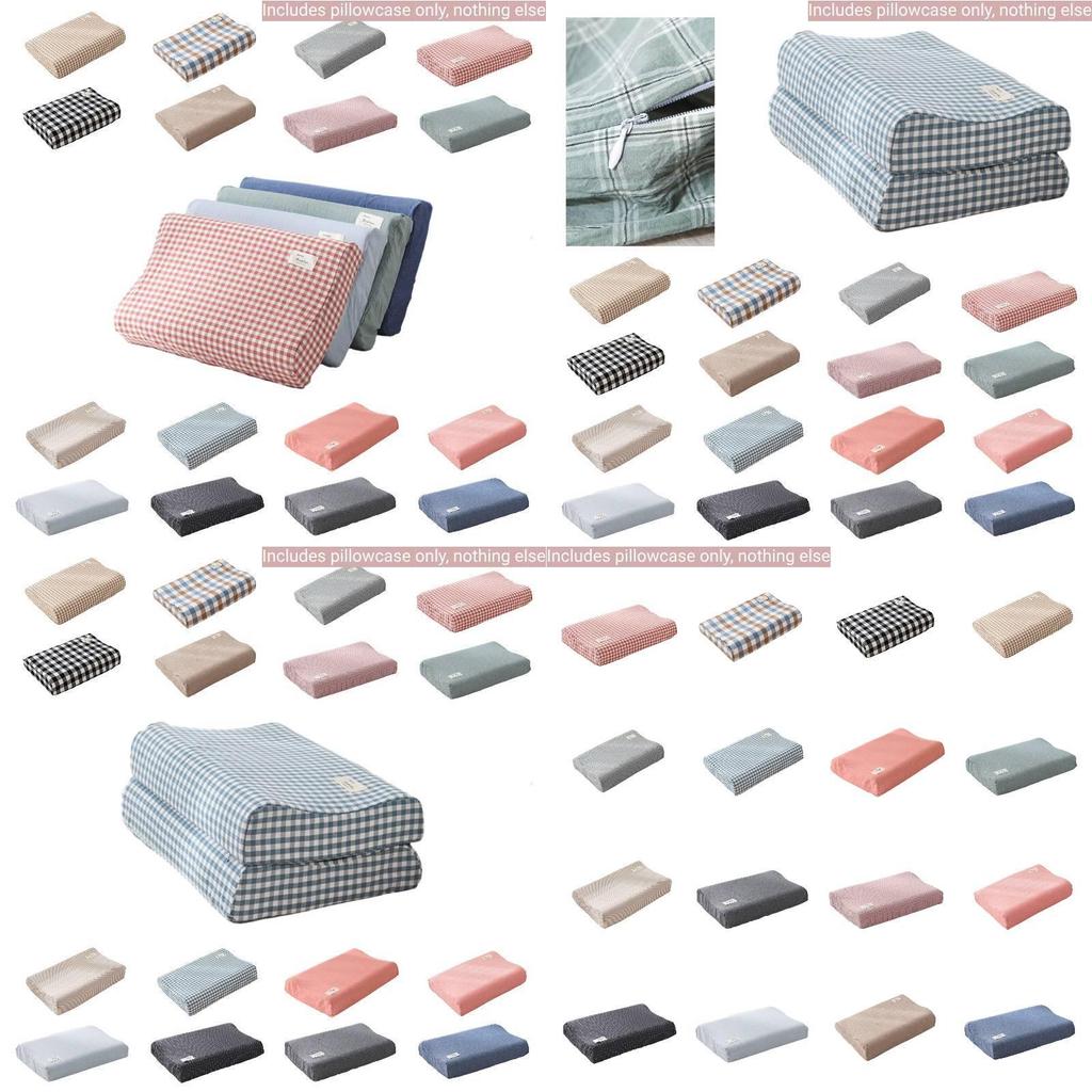 Hypoallergenic Cotton Latex Pillowcase Soft And Skin-friendly 50x30cm Memory Foam Pillow Cover All Seasons Pillowcase