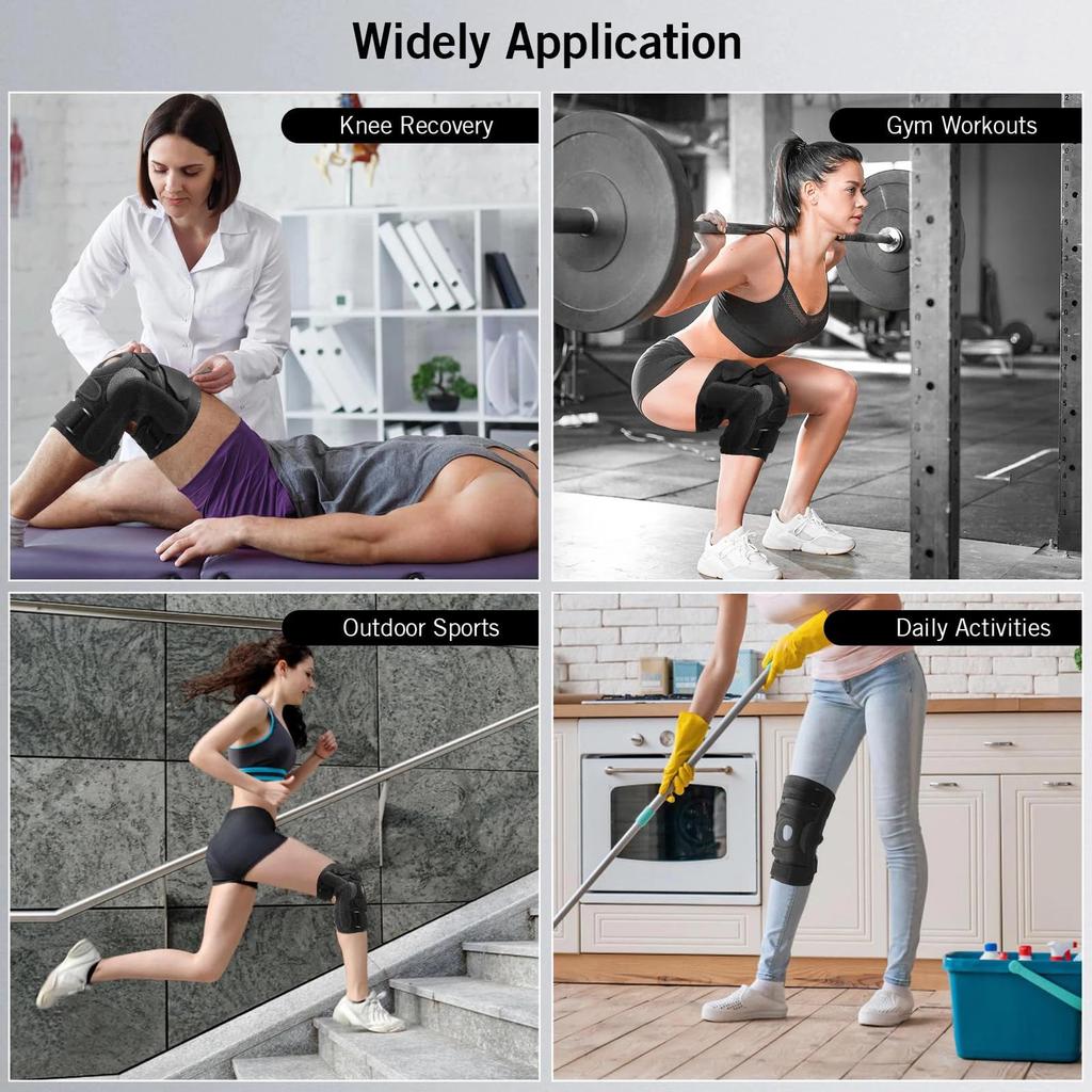 Neoprene Knee Brace with Support Bar - Breathable, Comfortable, Protective Sports Gear