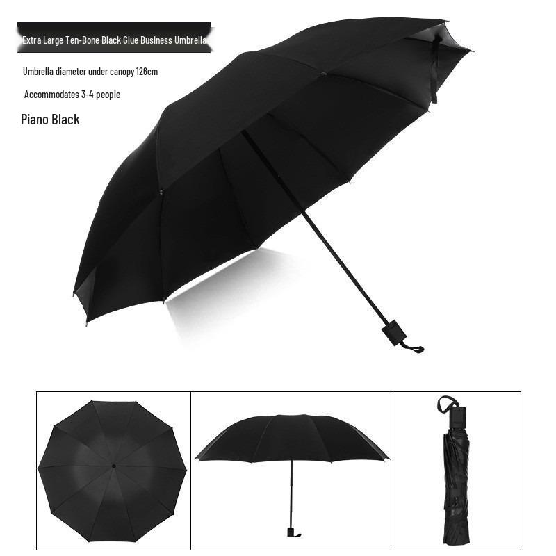 24-Rib Automatic Folding Umbrella: High-End, Large, UV Protection for All Weather