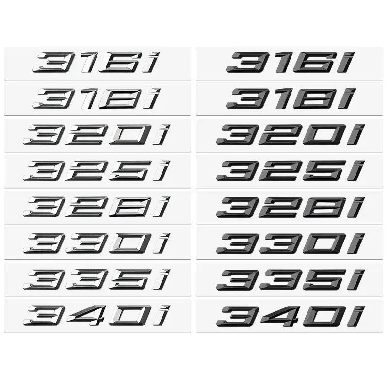 316i 318i 320i 335d 340d 320e 323e ABS Trunk Boot Emblem Letter Badges Car  for BMW M 3-series Glossy Black Accessories