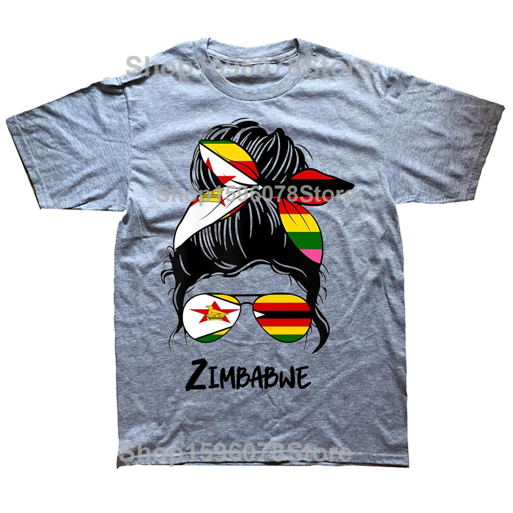 Lustige Simbabwe Simbabwe Mädchen Flagge T Shirts Sommer Grafik Baumwolle Streetwear Kurzarm Geburtstag Geschenke T-shirt Herren Kleidung