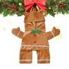 Pet Puppy Gingerbread Costumes Winter Dog Christmas Gingerbread Man Standing Costume Cute Plush Pet Cosplay Apparel