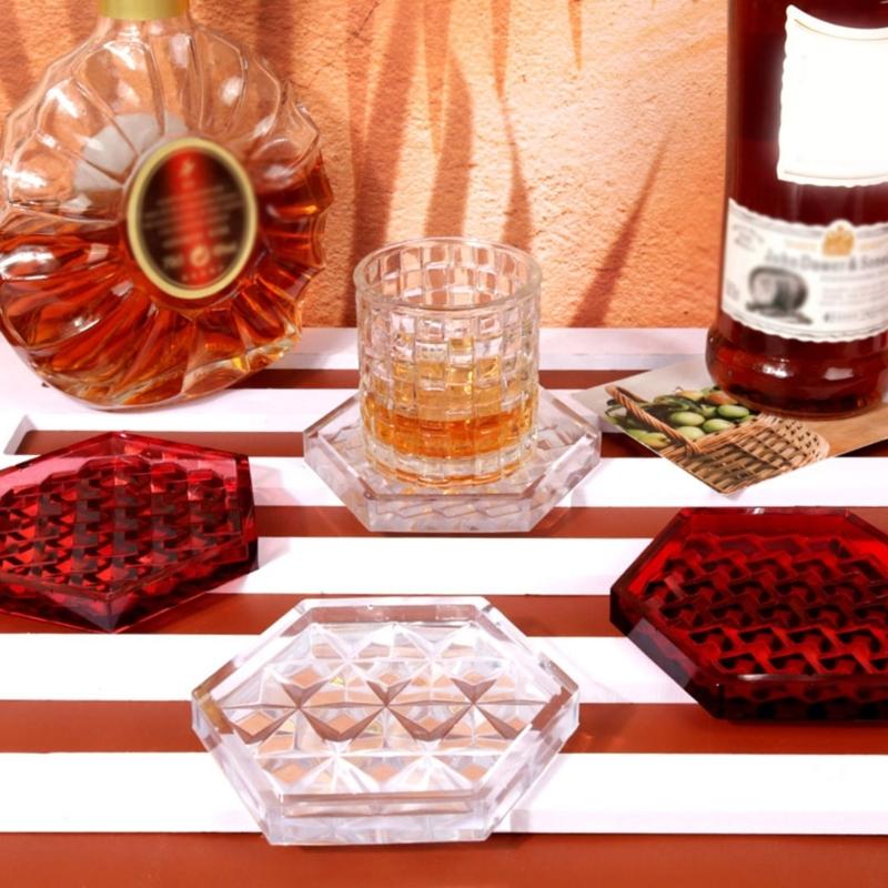 Gemeotric Hexagon Coaster Mold Resin Silicone Molds Diy Crystal Glues Storage Tray Mold for Making Fruit Storage Plate