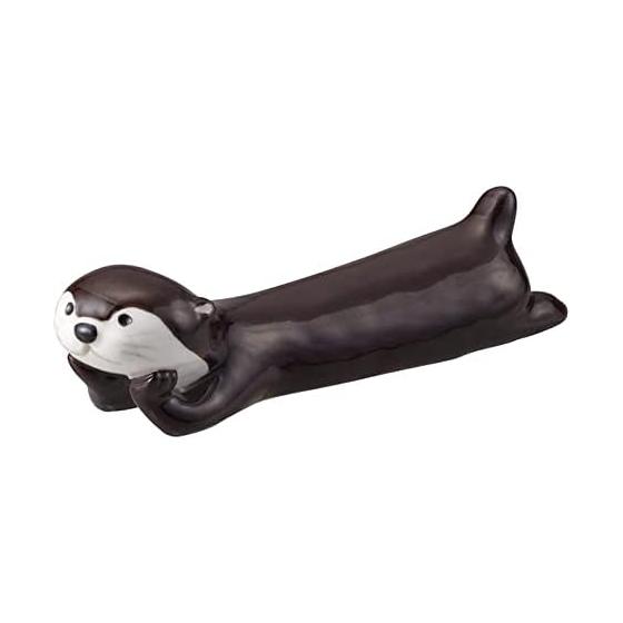 Decole Corporation KAWAUSO CAFE Otter Cutlery Rest Choco KW-17937