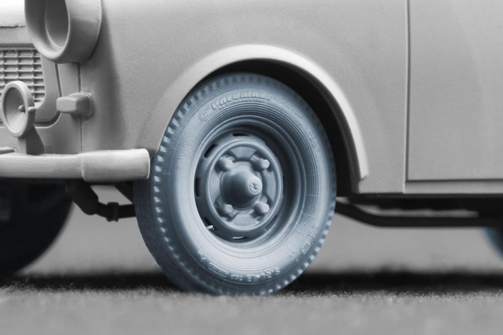Set Ruote Trabant 601S Parti Modello in Plastica AK SCXWM35031 Scale-X 1/35 (5 pezzi) (per Interattivo) (Veicolo)