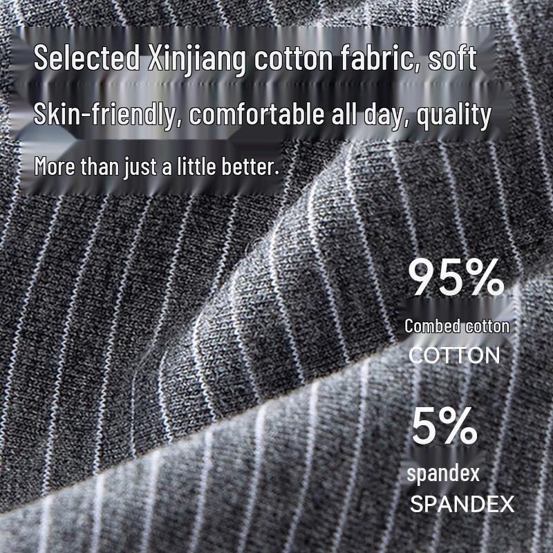 Maoren Men's 10A Antibacterial Pure Cotton Boxer Briefs