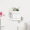 1Pc Art Wall Sticker, Flower Plant Self-Adhesive Waterproof Vinyl Wall Stickers, Bathroom Living Room Home Decorative Removable Switch Stickers