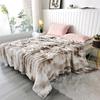 Cross-Border Ink Painting Double-Sided Flannel Blanket Shawl
