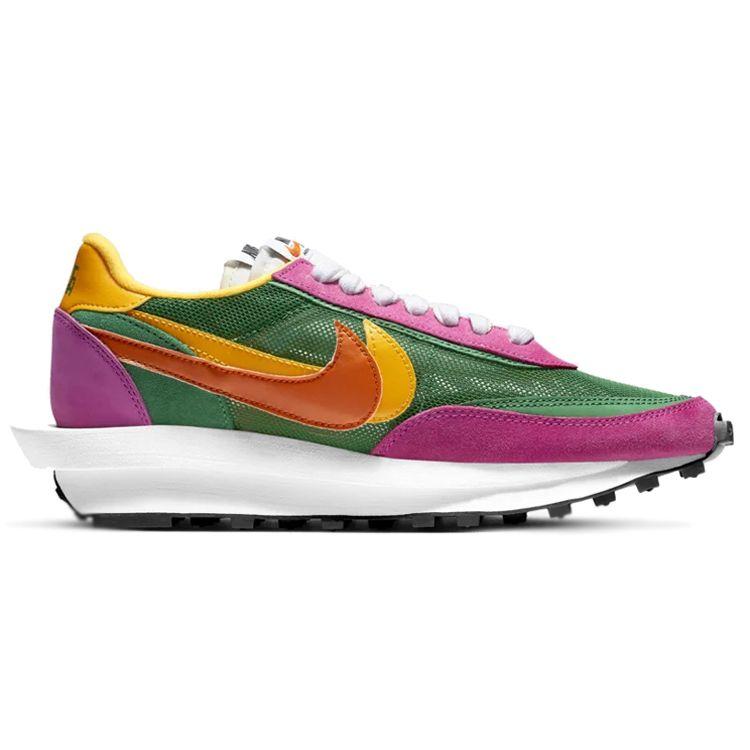 Sacai X Nike LDWaffle Pine Green Unisex Sneakers Pink Clay-Orange-Del-Sol-Sail BV0073-301