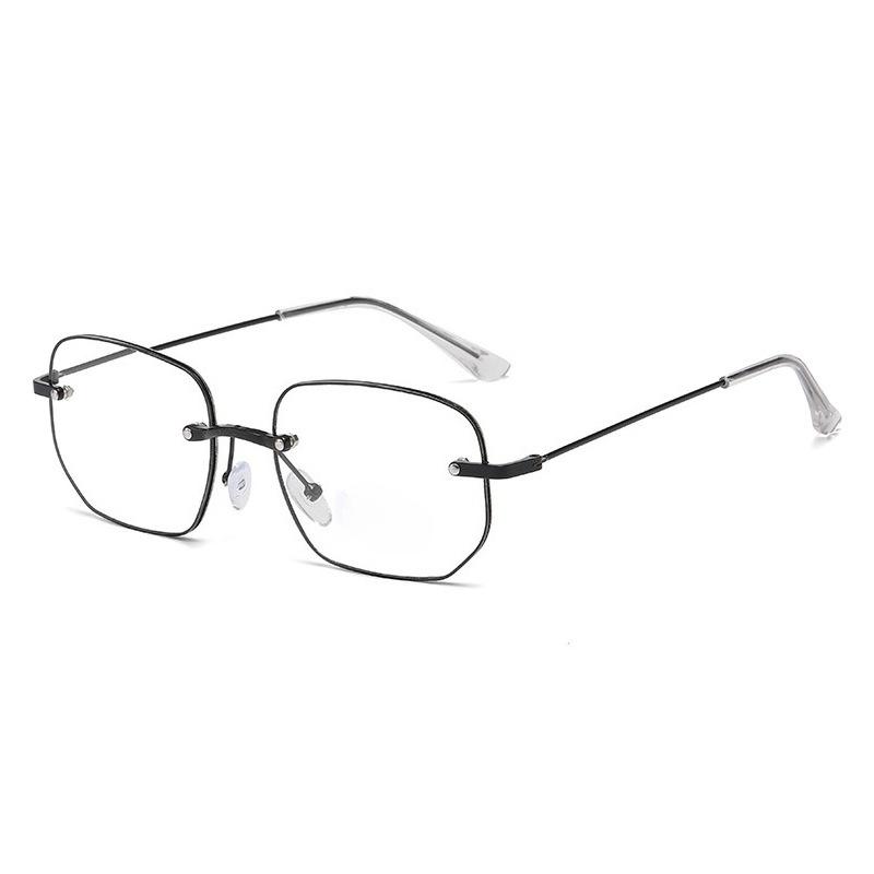 New High-Definition Anti-Blue Light Presbyopia Glasses Unisex Stylish Metal Square-Frame Reading Eyewear Diopter 0 To +4.0