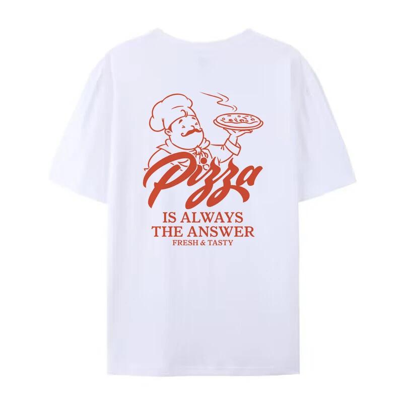 Women Retro Style Pizza Funny Tshirts Cute Foodie Pizza Lover T Shirt Summer Fashion Vintage Streetwear Tops Unisex Clothing