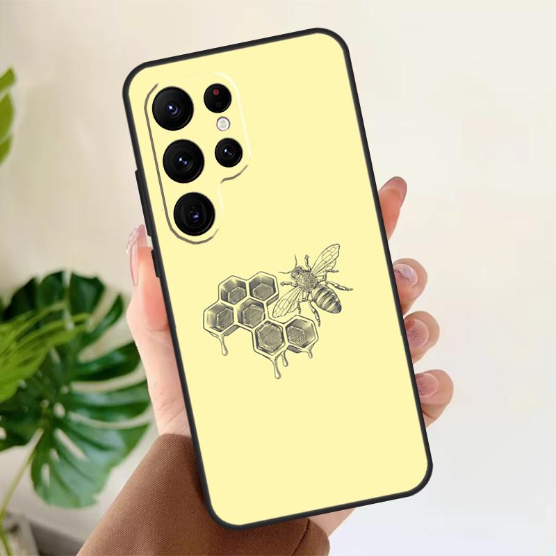 Bee Honey Soft Case For Samsung Galaxy S21 S22 S23 S24 S25 Ultra S9 S10 Plus S20 FE S24 FE Phone Cover