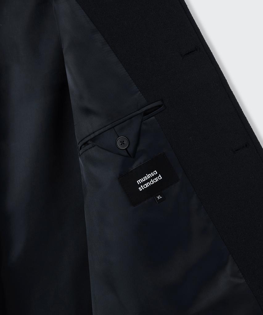 Musinsa Standard Wool Blend Oversized Car Coat [Black]