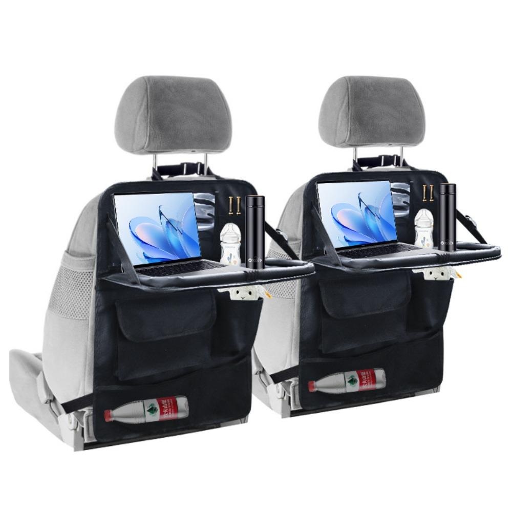 

Kick Mats Car Seat Back Organizer Universal Car Backseat Storage Bag Stowing чорний
