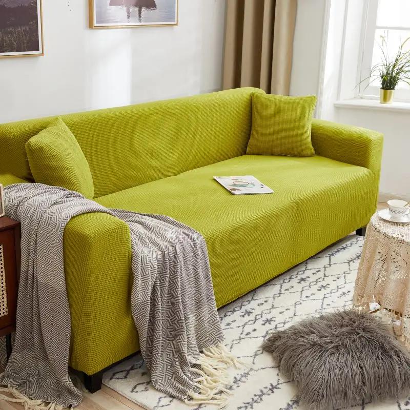 Adjustable Elastic Sofa Cover Armchair Protector Corner L Shape Stretch Slipcovers Couch Cover 1/2/3/4/5 Seater For Living Room
