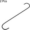 HARFINGTON 2pcs Long S Hooks 12 Inch Extra Long Metal S-Shaped Hanging Hooks High Manganese Steel S Hanger Storage Organizing Tool for Kitchen Garden