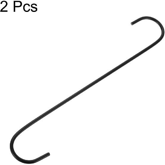 HARFINGTON 2pcs Long S Hooks 12 Inch Extra Long Metal S-Shaped Hanging Hooks High Manganese Steel S Hanger Storage Organizing Tool for Kitchen Garden