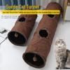 Foldable Suede Cat Tunnel Toy for Self-Play