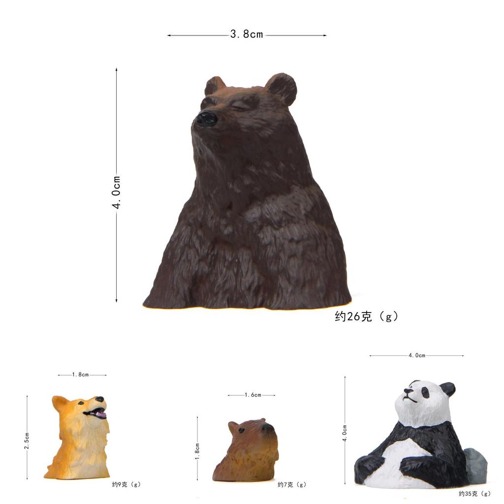 Cute Resin Animal Panda Dog Bear Sculptures For Gift Giving And Office Decoration
