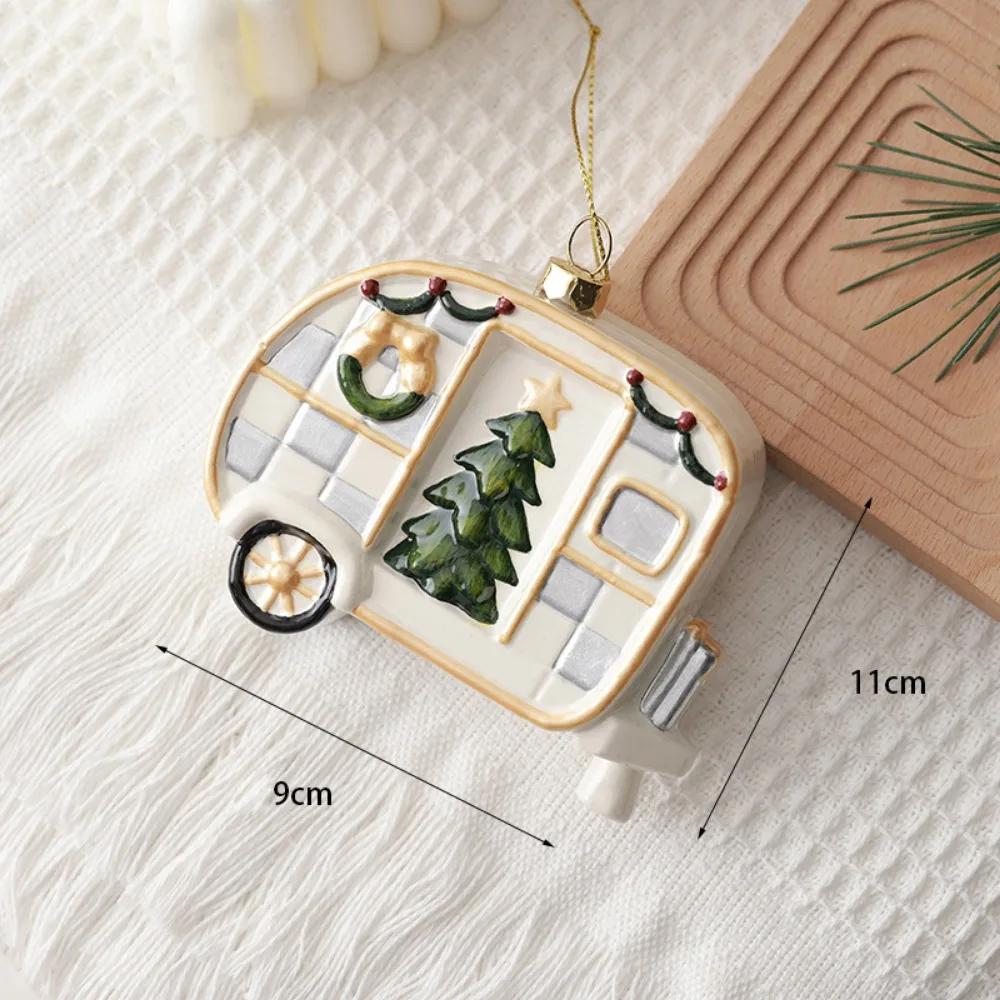 High Quality Green Christmas Hanging Decoration DIY Plastic Drop Pendant House Car Reusable Xmas Tree Ornament For Christmas