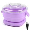 Purple Wax Warmer Silicone Foldable Heater Electric Hot Machine Hair Removal for Home & Travel 100W 1 Pcs 2) US
